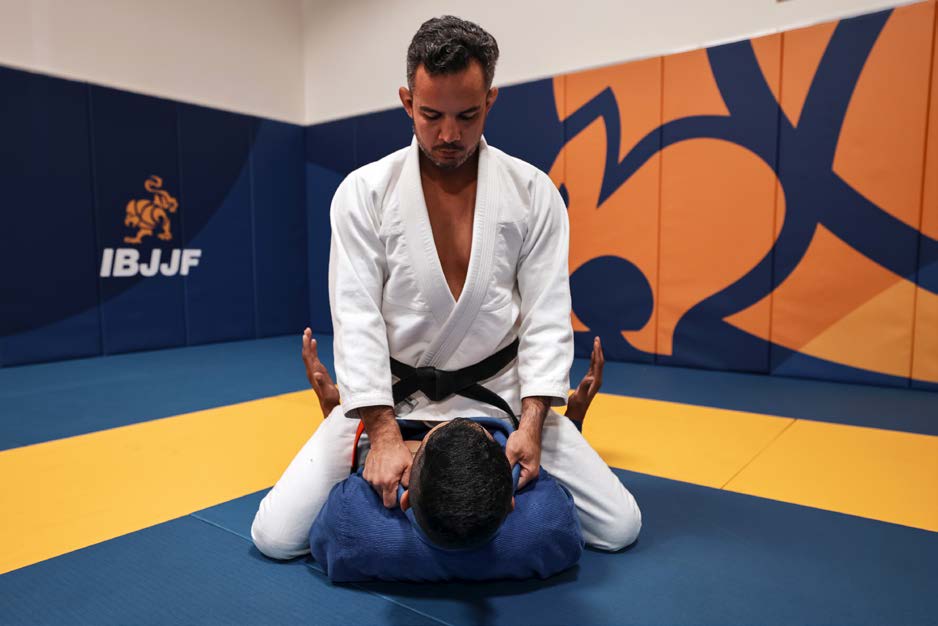 Back control - typical position with both hooks in