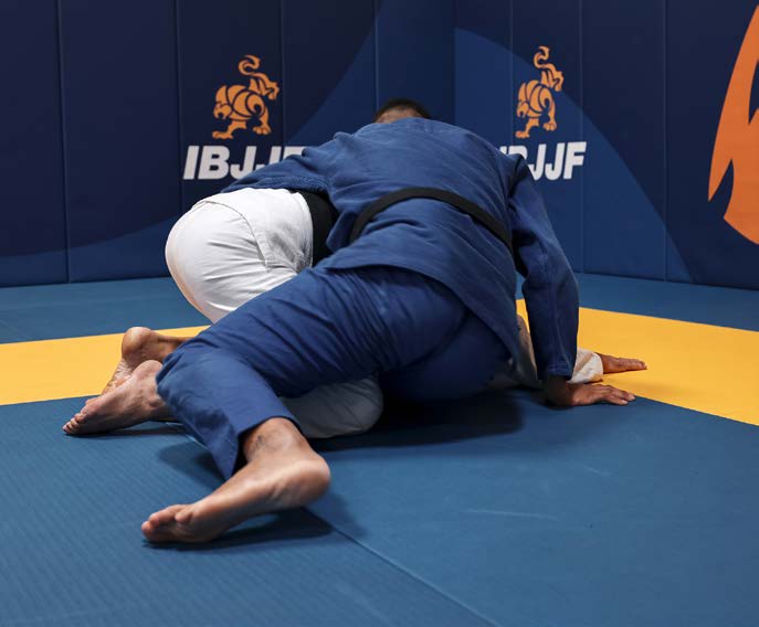 Sweep from back - opponent turned to all fours